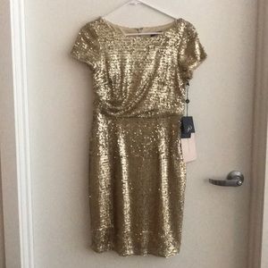 Gold Sequin Party Dress